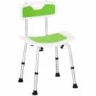 Homcom Adjustable Shower Stool For The Elderly And Disabled Green