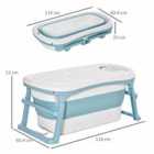 Homcom Foldable Kids Bathtub With For 1 - 12 Years Blue