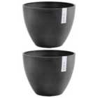 Circular & Co Antwerp 30cm Plant Pot 2pk - Black