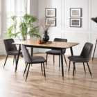 Findlay 6 Seater Rectangular Dining Table, Beech Wood