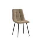 4 x Esme Fabric Dining Chair - Olive/Black Leg