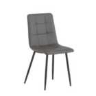 4 x Virgo Dining Chair - Grey/Grey Legs
