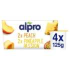 Alpro Peach And Exotic Fruit Yoghurt Alternative 4 x 125g