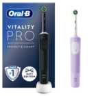 Oral-B Vitality Pro Black + Lilac Duo Rechargeable Toothbrushes
