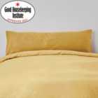 Non Iron Plain Dye Mustard Large Bolster Pillowcase
