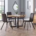 Monroe Set of 2 Dining Chairs, Charcoal Faux Linen