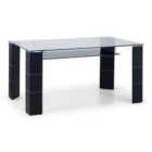 Greenwich 6 Seater Rectangular Glass Top Dining Table