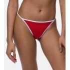 Dorina Red Contrast Trim Bikini Bottoms