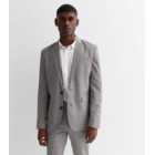 Grey Check Skinny Fit Suit Jacket