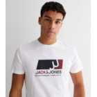 Jack & Jones White Logo Crew T-Shirt