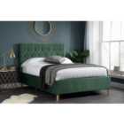 Birlea Small Double Loxley Fabric Bed Green