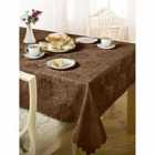 Table Cloth Damask Rose 52 X52" Chocolate