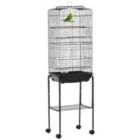 PawHut Bird Cage for Finch, Canary, Parakeet - Black