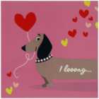 M&S Pull Out Sausage Dog Valentine's Day Card