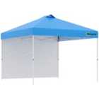 Outsunny 3x3m Pop Up Gazebo w/ 1 Sidewall, Roller Bag and Adjustable Height - Blue