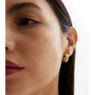 Gold Textured Mini Hoop Earrings