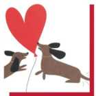 Caroline Gardner Sausage Dog Valentine's Day Card
