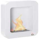 Homcom Wall Mounting Bio Ethanol Fireplace Heater - White