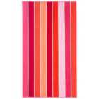M&S Striped Beach Towel, Pink Mix
