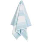 M&S Collection Pure Cotton Striped Textured Towel, Duck Egg