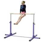 Jouet Kids Adjustable Horizonal Gymnastics Bar with Steel Frame & Wood Bar - Purple