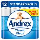 Andrex Classic Clean Toilet Roll 12 per pack