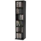 CD Storage with 6 Shelves For 102 CDs - Black