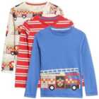 M&S Boys Pure Cotton Fire Engine Tops, 2-7 Years