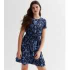 KIDS ONLY Blue Floral Ruffle Wrap Dress