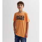 Jack & Jones Junior Orange Logo T-Shirt