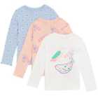 M&S Cotton Bird Tops, 3 pack, 2-7 Years, Ivory Mix