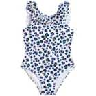 M&S Leopard Print Frill Swimsuit, 2-8 Years