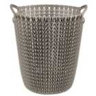 Curver Brown Knit Waste Paper Basket