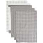 M&S Collection Set of 5 Printed Tea Towels, One Size, Mid Grey 5 per pack