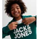 Jack & Jones Junior Turquoise Jersey Logo Hoodie