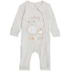 M&S Pure Cotton I Love Daddy Sleepsuit, 0-12 Months, Grey Marl