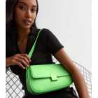 Green Quilted Shoulder Bag