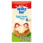 Milkybar Egg Hunt Pack 8 White Chocolate Eggs 120g