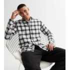 Only & Sons White Check Long Sleeve Slim Fit Shirt