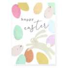 Hopping Bunny Easter Card Pack 10 per pack