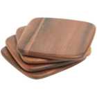 M&S Collection Acacia Wooden Coasters, One Size, Natural 4 per pack