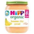 HiPP Organic Banana Rice Breakfast Baby Food Jar 4+ Months 125g