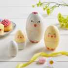 Set of 4 Stackable Easter Chick Dolls