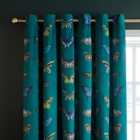 Butterfly Curator Emerald Eyelet Curtains