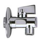 Invena 1/2x3/4 Inch Water Isolating Ball Valve Chrome For Taps Plumbing