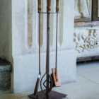 Antique Copper Fireside Companion Set H74cm W20.5cm