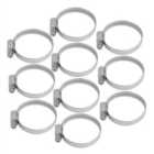 Jubilee Hose Pipe Clamps / Clips For Air Water Fuel Gas 32mm- 50mm 10 Pack