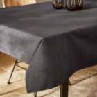 Black Textured Water Resistant Table Cloth 140cm x 178cm
