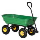 Outsunny 75 Litre Large Heavy Duty Garden Cart - Green