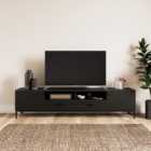 Fulton Extra Wide TV Unit, Black for TVs up to 80"